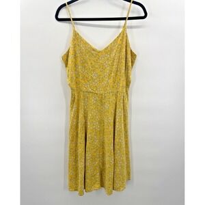 Gap Large Cami Dress Floral Yellow Cottagecore Sunshine Dainty Summer Feminine